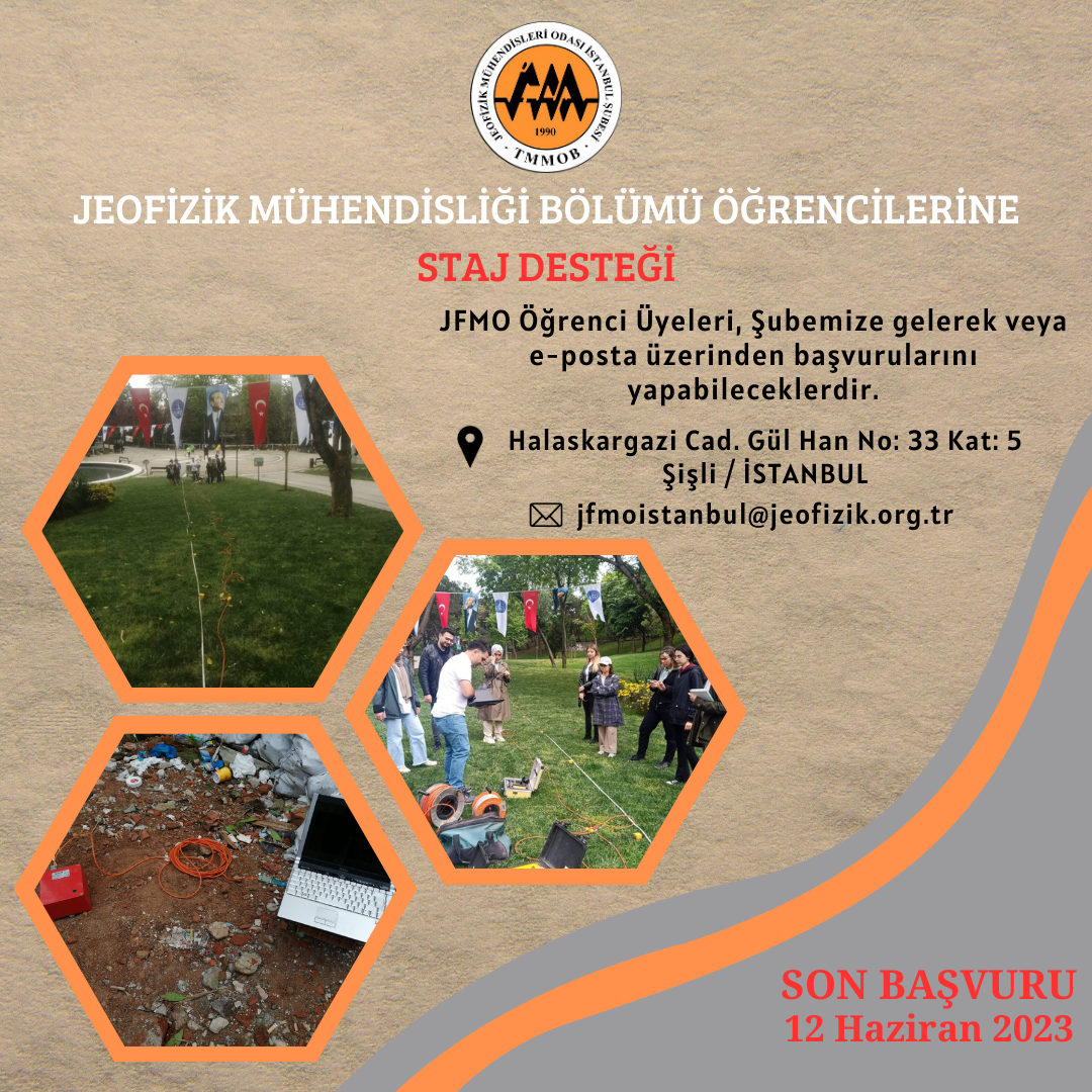 JEOFİZİK MÜHENDİSLİĞİ BÖLÜMÜ ÖĞRENCİLERİNE STAJ DESTEĞİ