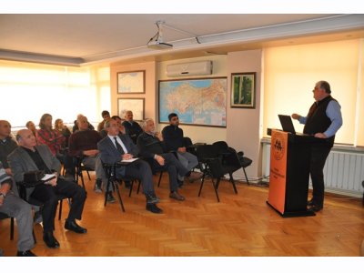 JEOFİZİK ELEKTRİK YÖNTEMLERİNDE 2 BOYUTLU TOMOGRAFİ VE ARAZİ UYGULAMALARI KONULU SÖYLEŞİTARTIŞMA 14 OCAK 2017 ANKARA DA YAPILDI