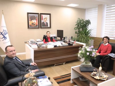 DOKUZ EYLÜL ÜNİVERSİTESİ REKTÖRÜ SN PROFDR NÜKHET HOTAR MAKAMINDA ZİYARET EDİLDİ