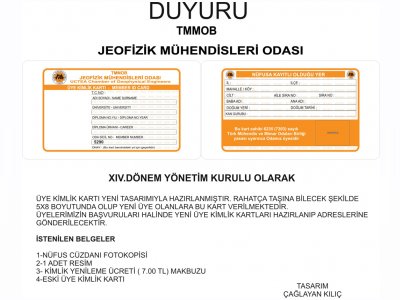 ODAMIZ ÜYE KİMLİK KARTLARI YENİLENDİ
